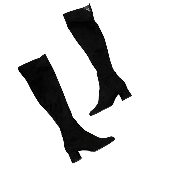 Zara Ultra High Black Clock Heel Knee High Boot US 5 - Picture 9 of 10